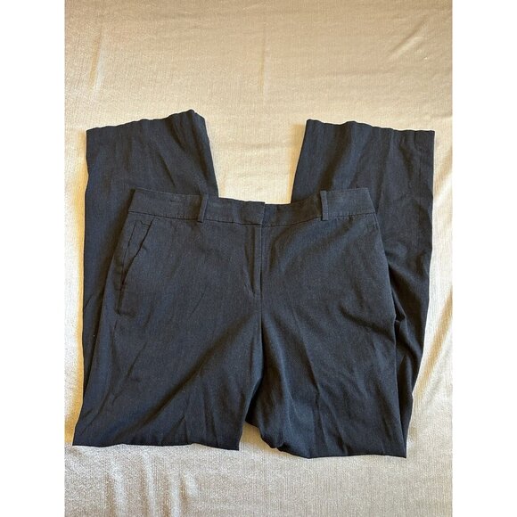 Ann Taylor All-Season Dark‎ Gray Dress Slacks Pants Sz 8 Wide Leg - Picture 1 of 9